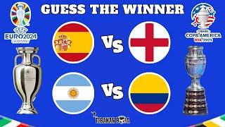 GUESS THE CHAMPION OF THE EURO 2024 - COPA AMERICA 2024 | FOOTBALL QUIZ 2024
