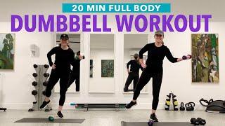 20 Min Total Body Dumbbell Workout with bonus stretch