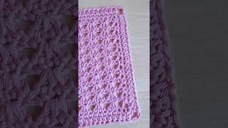 Lacy Shells Washcloth! Pattern available #crochet #tunisiancrochet #crochetpattern