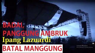 Panggung di Stadion AMBRUK - Speaker, lighting, alat band Kingdom Audioworks DIJEMUR