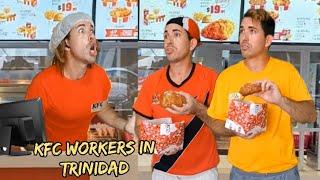 KFC workers in Trinidad                         #kfc #trinidad #caribbean