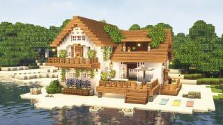 [Minecraft] ️ Aesthetic Beach House Tutorial / Mizuno's 16 Craft Resource Pack