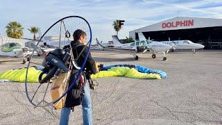 Flying To Work On My Paramotor!