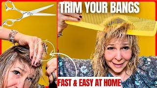 How To CUT Your Own BANGS at Home Like a PRO!  DIY | Coach Kimmy