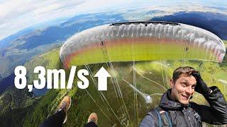 Paragliding- Extreme Wendung und krasser Lift