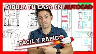  Cómo HACER un PLANO de una CASA en AUTOCAD desde cero  FÁCIL   [2024]