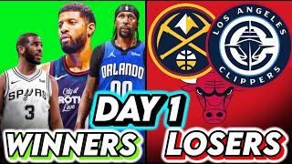 NBA FREE AGENCY WINNERS AND LOSERS from Day 1 | Spurs, Clippers, 76ers, Nuggets, Magic and Bulls!