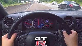 Nissan GTR Acceleration Autobahn R35 POV 0-300 POV ECC Rent Mietwagen onboard