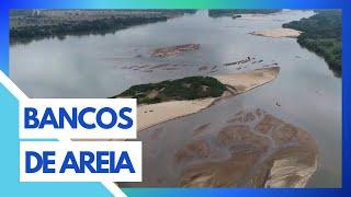 BANCOS DE AREIA SE FORMAM COM A SECA E ASSOREAMENTO DOS RIOS