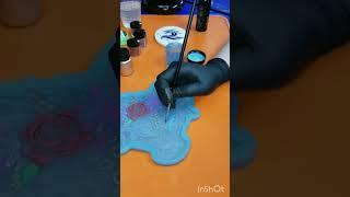 Dragon Mold - How To paint the mold with Mica Powder  before pouring the resin #shorts #howto