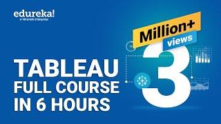 Tableau Full Course - Learn Tableau in 6 Hours | Tableau Training for Beginners | Edureka