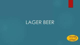 Lager beer Meaning