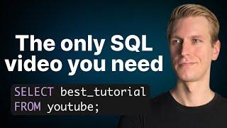 SQL Tutorial - All 38 Concepts You Need To Know