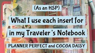 Planner Perfect & Cocoa Daisy Journals / What I use them for in my Traveler’s Notebook as an HSP