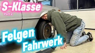 Huber‘s Garage - Fahrwerk und Felgen für den W116 - Scheunenfund S-Klasse #2