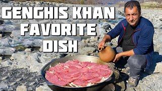 YOU'VE NEVER SEEN SUCH A RECIPE! GENGHIS KHAN FAVORITE DISH | MEAT COOKED IN STONES 