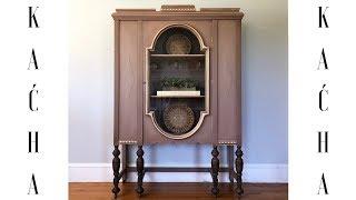 DIY China Cabinet makeover with Chalk Paint