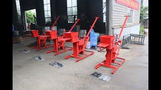 Export to Mozambique  QMR2 40 Hand press clay interlock brick making machine