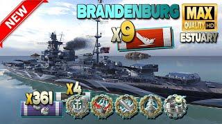 New Battleship Brandenburg: 9 ships destroyed - World of Warships