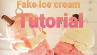 Fake ice cream scoop tutorial. Easy diy crafts for your candy tree.