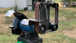 How to turn your HarborFreight bench grinder to a belt sander DIY