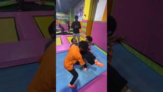 Trampoline park fun time | #ungalpandiyamma #indraja