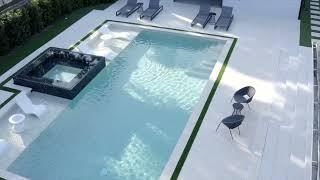 Large modern pool with double sun shelves - All Aqua Pools - New Smyrna Beach, Florida