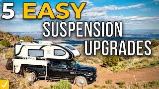 5 Easy Suspension Upgrades for Truck Campers // Bolt On Suspension Upgrades