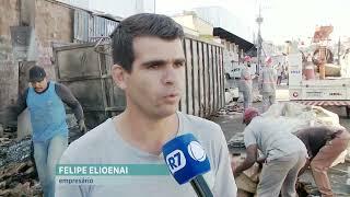 Homem ateia fogo em papelão e causa incêndio em container na Grande BH