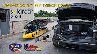 University of Michigan Solar Car Team at the Electrek American Solar Challenge 2024