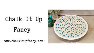 DIY Dollar Tree Pizza Pan turned Tiled Lazy Susan