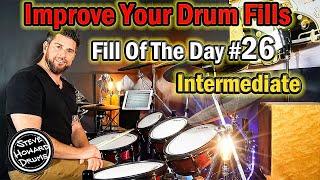 Drum Fill Of The Day - Improve Your Drum Fills #26 Intermediate Drum Tutorial Lesson