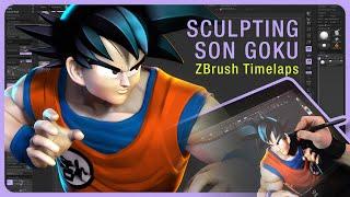 Son Goku Sculpting in ZBrush | with XPPen Artist 22 Plus Screen Tablet