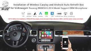 kSmart auto Wireless Carplay & Android Auto Retrofit Box for Volkswagen Touareg RNS850-S 2014 Model