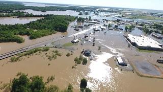 Historic Flooding at Black River Bridge May 2, 2017 in Pocahontas, Arkansas