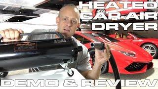 Air Force Master Blaster Heated Car Air Dryer Demo & Review Drying a Lamborghini Huracan