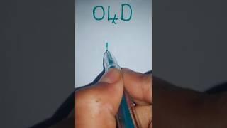 how to draw old name logo easy #shotrs #viralshorts #logo #old #name #art