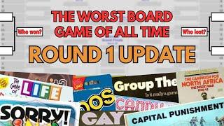 The Worst Board Game of All Time Bracket: Round 1 Update