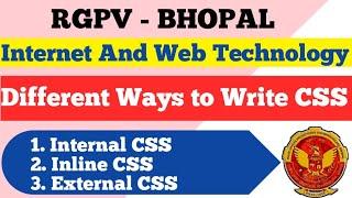 Different Ways to Write CSS | Internal CSS | Inline CSS | External CSS | Jishan Ahmad