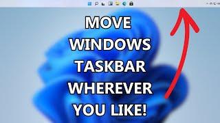 Windows 11 - Move Taskbar to Top, Left & Right Of the Screen | How to Move Taskbar Windows 11 [2023]