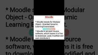 Moodle || NTA NET Paper 1 ICT #youtubeshorts