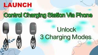 LAUNCH Charging Station | Nail EV Charging Via Phone: Unlock 3 Charging Modes