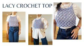 CROCHET LACY TOP | CROCHET BY BEV