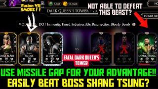 MK Mobile Fatal Dark Queen's Tower Battle 200 Easily Defeat Boss Shang Tsung By Using Missile Gap