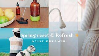 Vlog | Spring Cleaning for a Home Refresh  | Spending Time in Nature • Beach Picnic ️