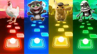 Chicken Song vs Talking Tom vs Pikachu vs Crazy Frog - Tiles Hop EDM Rush