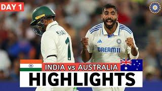 India vs Australia 3rd Test Day 1 Highlights 2024 | IND vs AUS 3rd Test Day 1 Highlights 2024