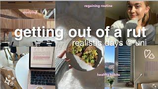 productive uni days | getting out of a rut + taking care of myself