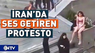 İranlı Kadın Öğrenci Protesto İçin Kıyafetlerini Çıkardı | NTV