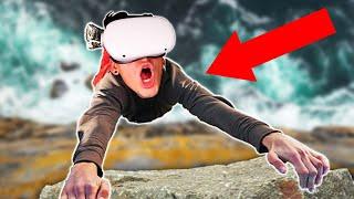 FALLING OFF A CLIFF IN VR! (The Climb 2)